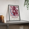 Framed London Stadium West Ham map print