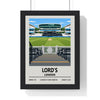 Lord's cricket ground print framed in a black frame, ready to hang