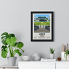 Lord's cricket ground print framed on a living room wall