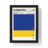Framed Los Angeles Rams colour swatch print