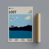 Framed Lost TV series poster close-up