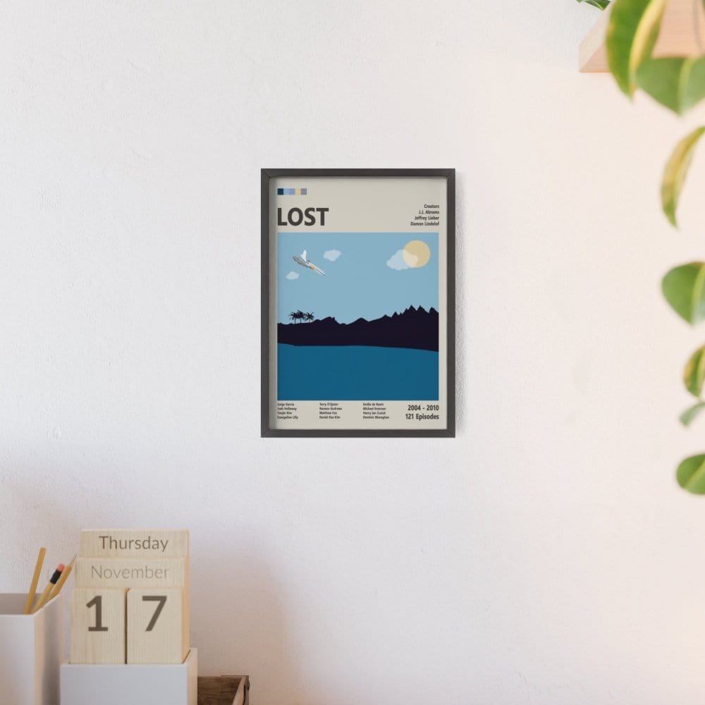 Framed Lost TV series poster close-up