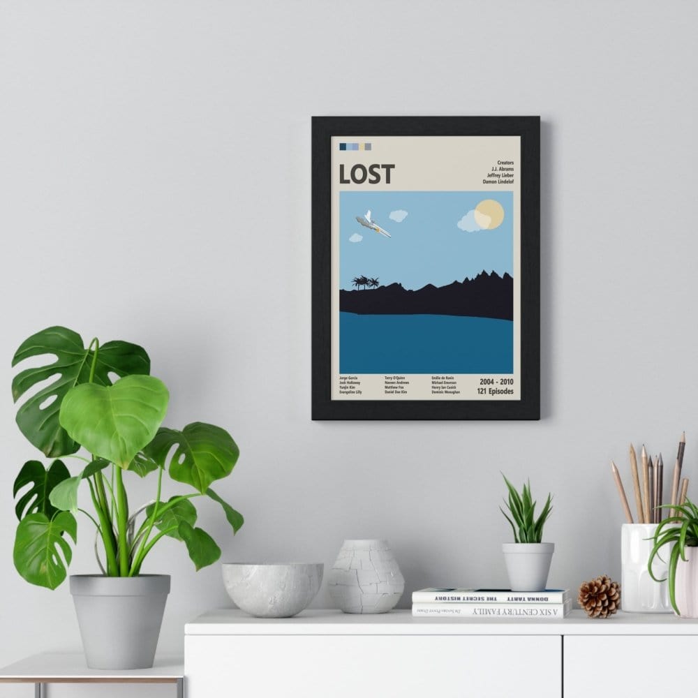 Framed Lost TV series poster back view