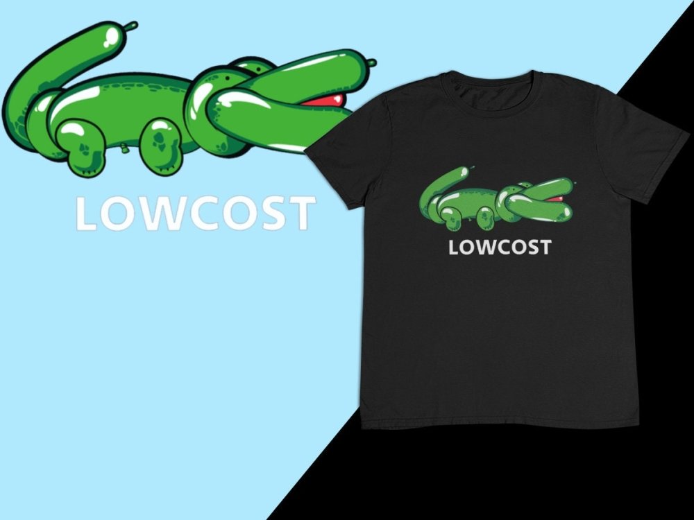 LowCost Parody Logo Short Sleeve Top T-Shirt/Sweatshirt - Poster Kingz