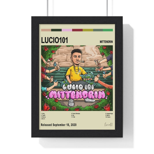 Lucio101 - MITTENDRIN Album Cover Poster - Poster Kingz - A5 (unframed) - Vintage - 