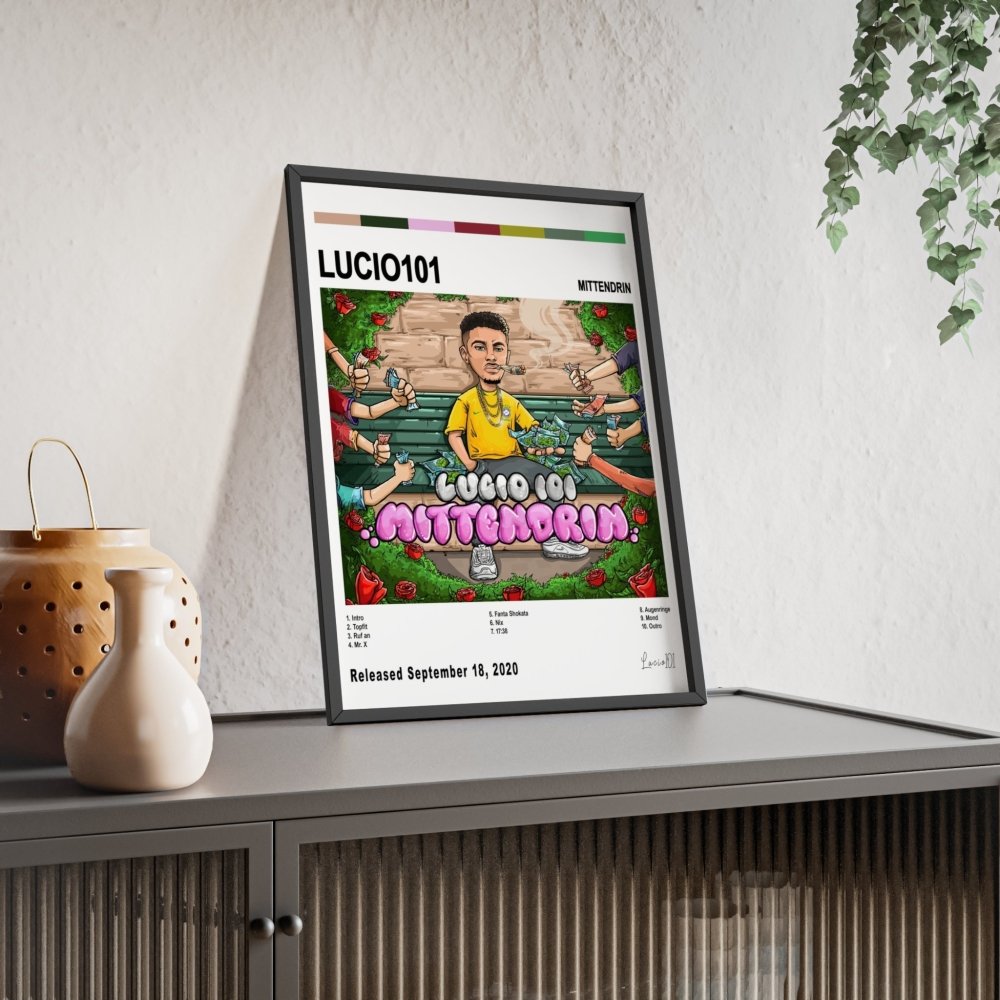 Lucio101 - MITTENDRIN Album Cover Poster - Poster Kingz - A5 (unframed) - White - 