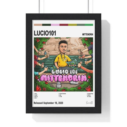 Lucio101 - MITTENDRIN Album Cover Poster - Poster Kingz - A5 (unframed) - White - 