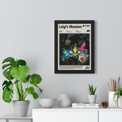 Luigi's Mansion 2001 - Video Game Info minimalist Poster - Poster Kingz