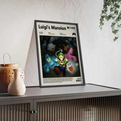 Luigi's Mansion 2001 - Video Game Info minimalist Poster - Poster Kingz