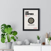 Luke Humphries World Darts Champion 2024 print framed on a living room wall
