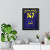 Luke Littler World Darts Final 2026 Darts Poster - 147 Finish v Van Veen Shirt Print framed on a living room wall