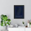 Lunar Calendar 2027 print framed on a living room wall
