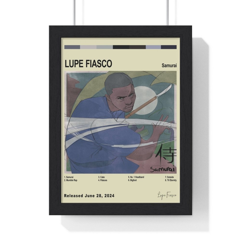 Lupe Fiasco Album Cover Poster - Poster Kingz - A5 (unframed) - Vintage - Samurai