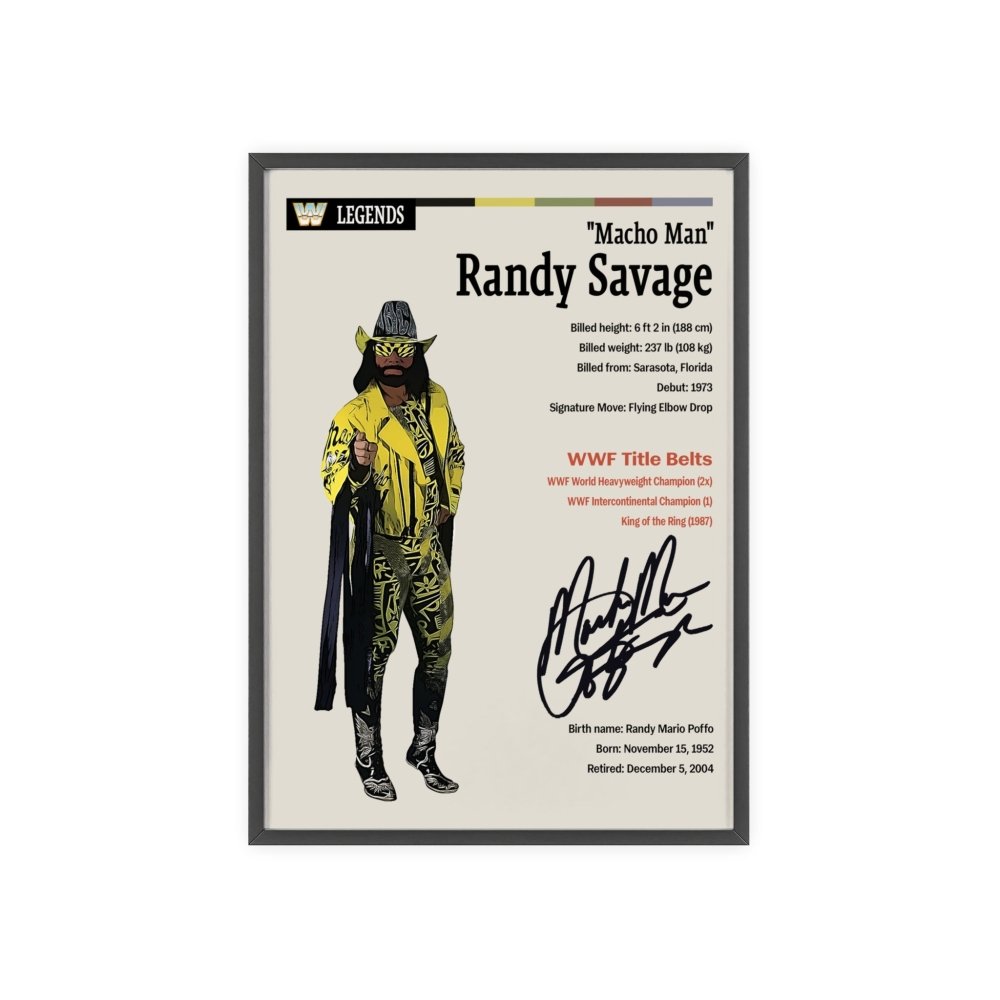 Macho Man Randy Savage Wrestling Poster - Poster Kingz