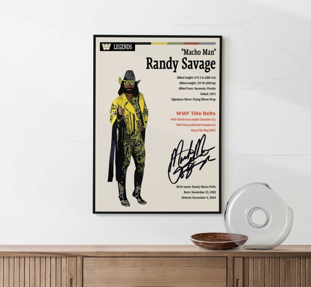 Macho Man Randy Savage Wrestling Poster - Poster Kingz