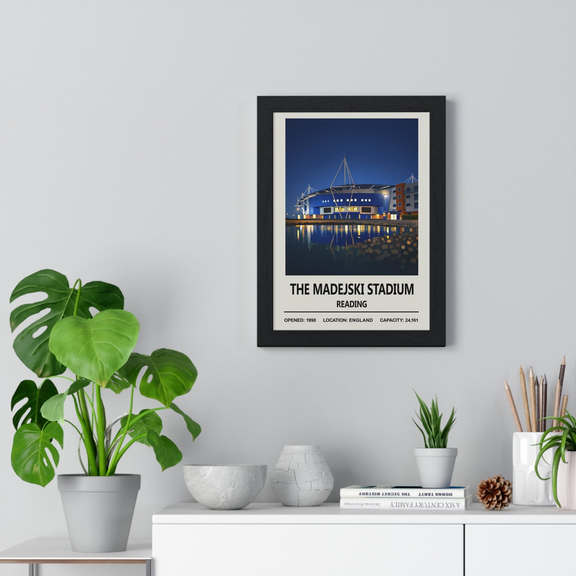 Framed Madejski Stadium Reading poster