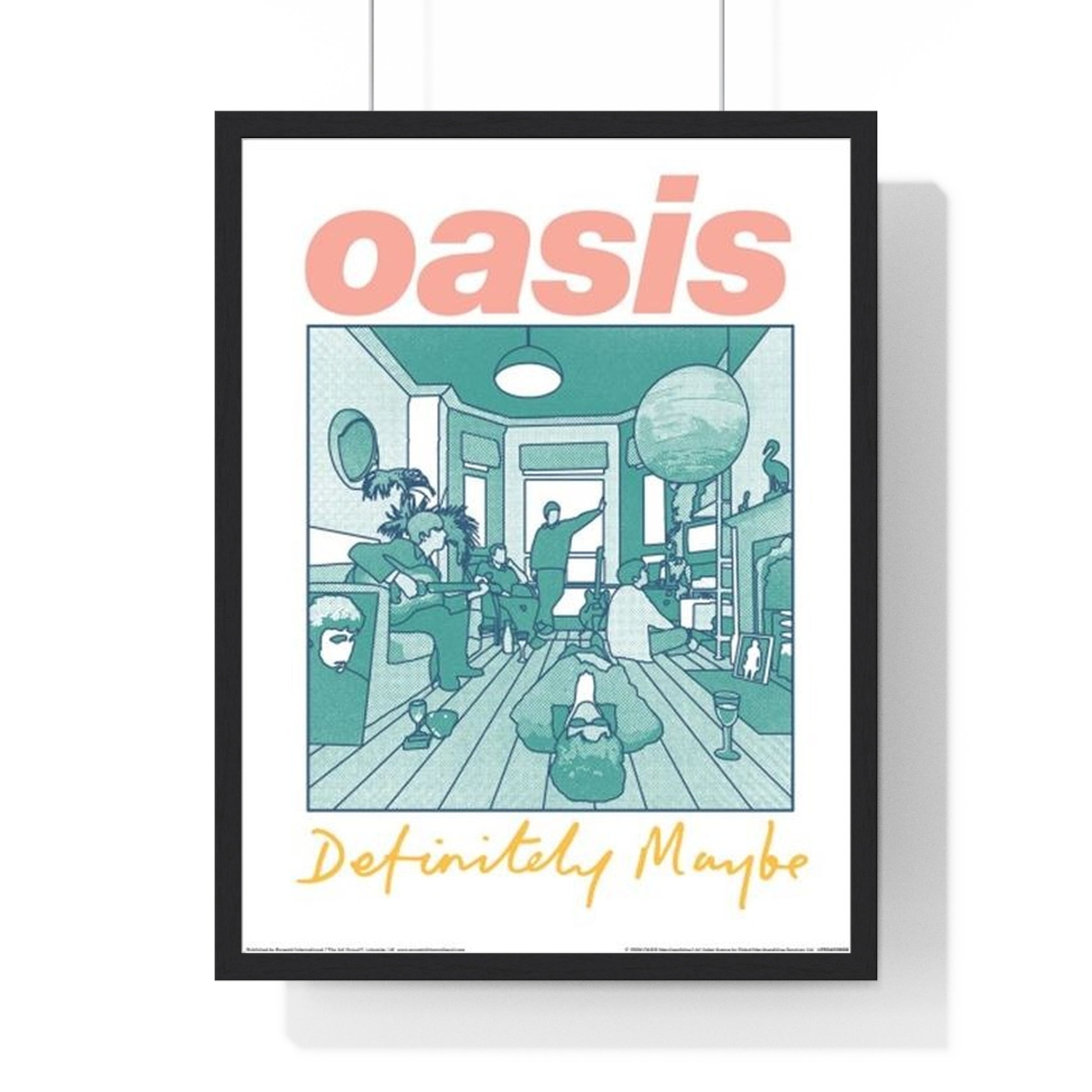 Oasis Definitely Art Collector Print Framed or Unframed 30x40cm Music Poster - Oasis wall art main framed product image