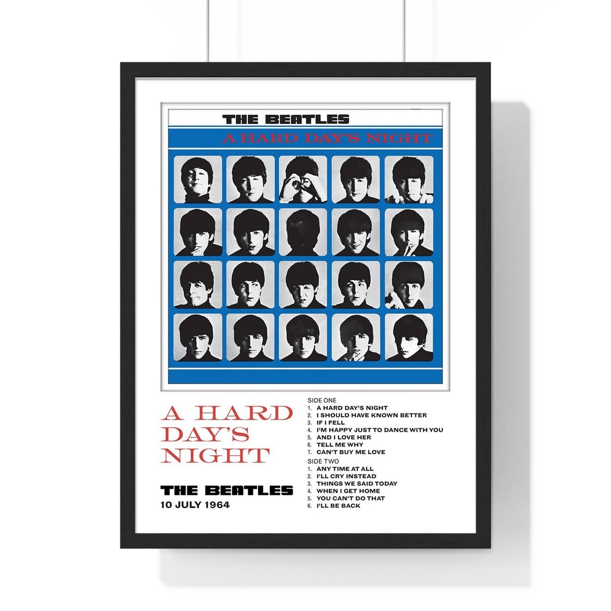 The Beatles A Hard Day's Night Collector Print Framed or Unframed 30x40cm Music Poster - The Beatles wall art main framed product image