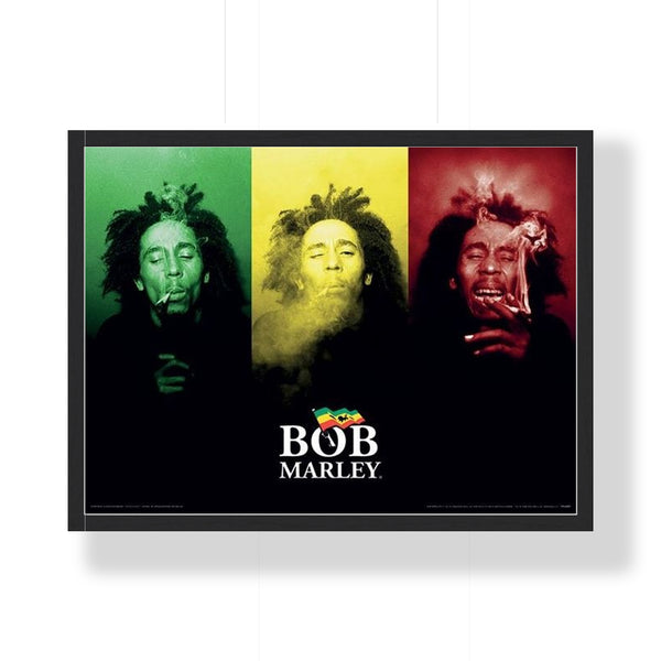 Bob Marley Tricolour Smoke Framed or Unframed 30x40cm Music Poster - Bob Marley wall art main framed product image