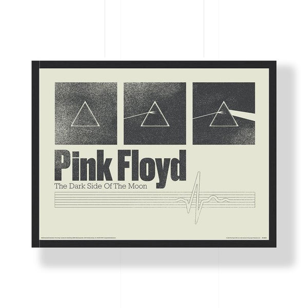 Pink Floyd Dark Side 50th Black & White Prisms Framed or Unframed 30x40cm Music Poster - Pink Floyd wall art main framed product image