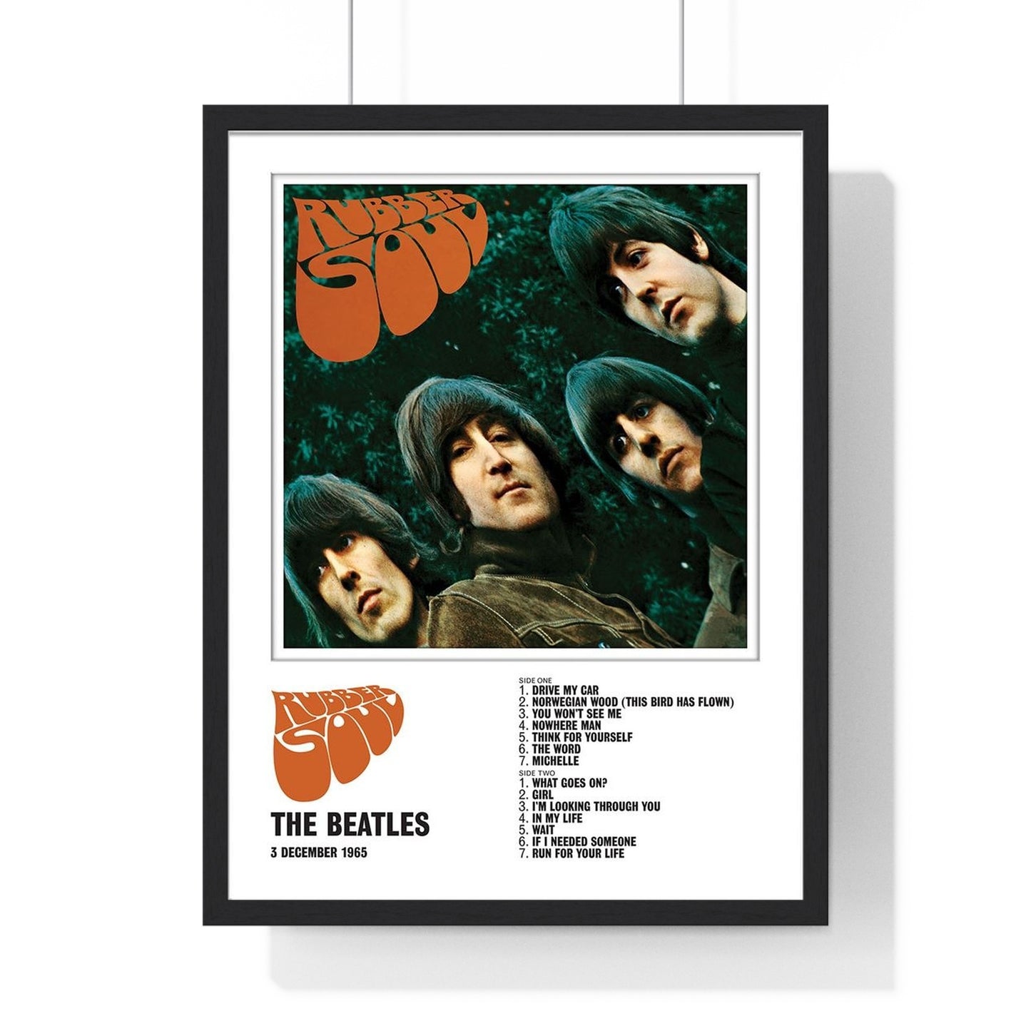 The Beatles Rubber Soul Collector Print Framed or Unframed 30x40cm Music Poster - The Beatles wall art main framed product image