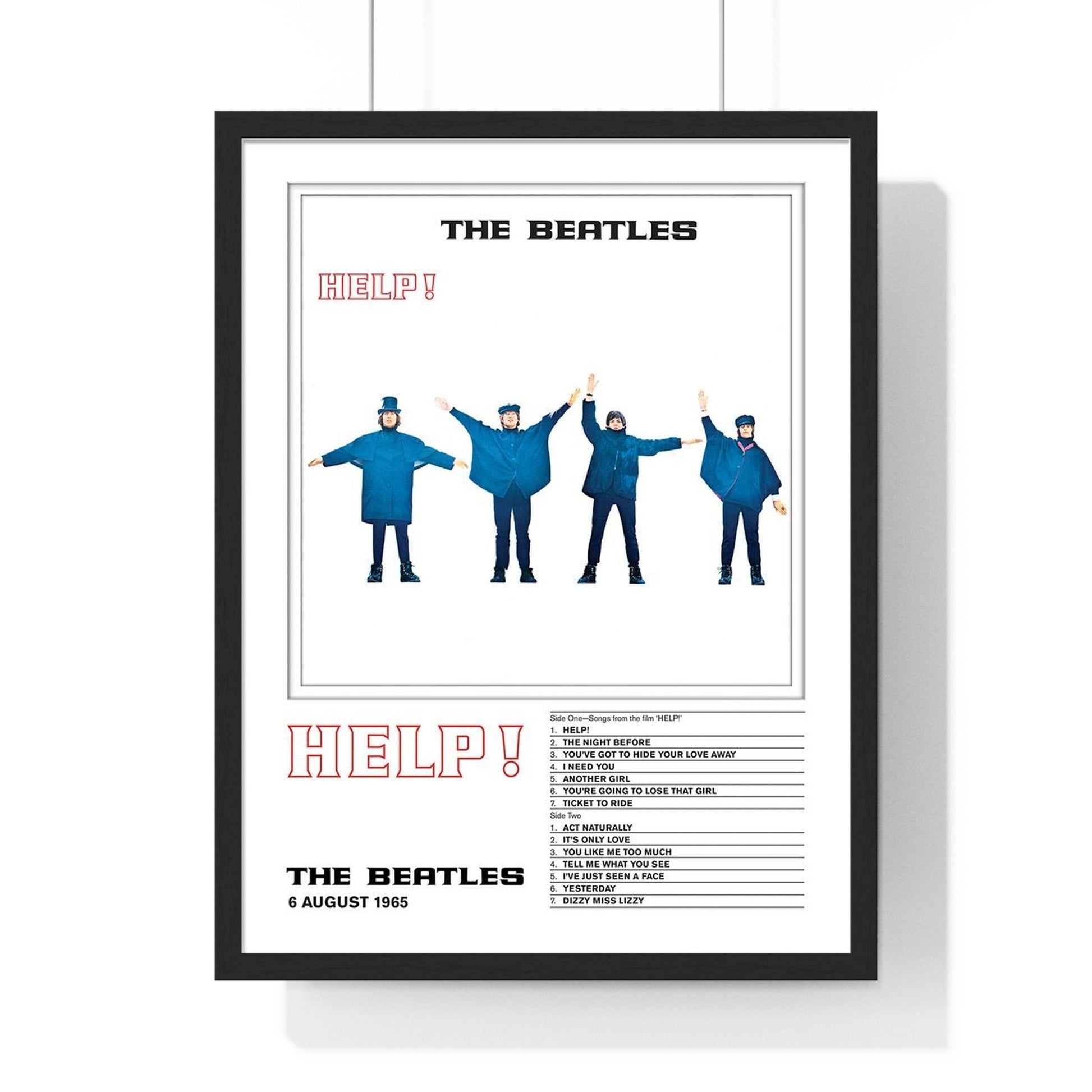 The Beatles Help! Collector Print Framed or Unframed 30x40cm Music Poster - The Beatles wall art main framed product image