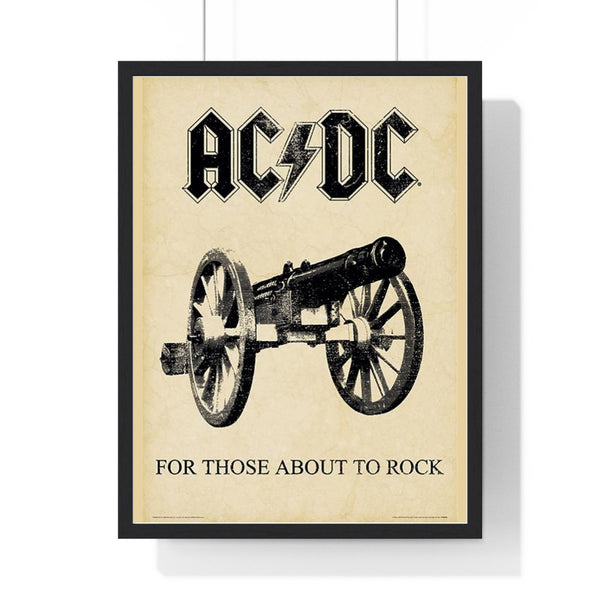AC/DC For Those About To Rock Framed or Unframed 30x40cm Music Poster - AC/DC wall art main framed product image