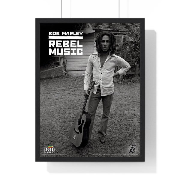 Bob Marley Rebel Music Framed or Unframed 30x40cm Music Poster - Bob Marley wall art main framed product image