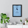 Man City Kompany Goal 2019 Poster - Vincent Kompany 4 v Leicester Etihad Shirt Print framed on a living room wall