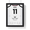 Man Utd FA Cup Semi-Final 1999 Poster - Ryan Giggs 11 Wonder Goal Villa Park Shirt Print framed in a black frame, ready to hang