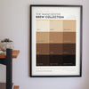 Manchester Brew Colour Chart framed on a wall
