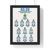 Manchester City 93:20 XI print in a black frame