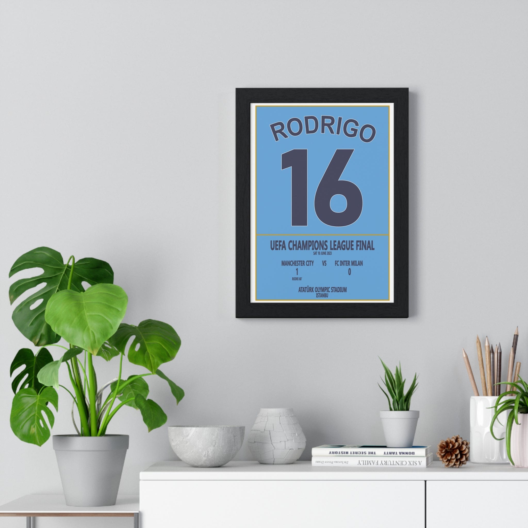 Manchester City Champions League Final Poster – Rodri Goal 2023 | Foot ...