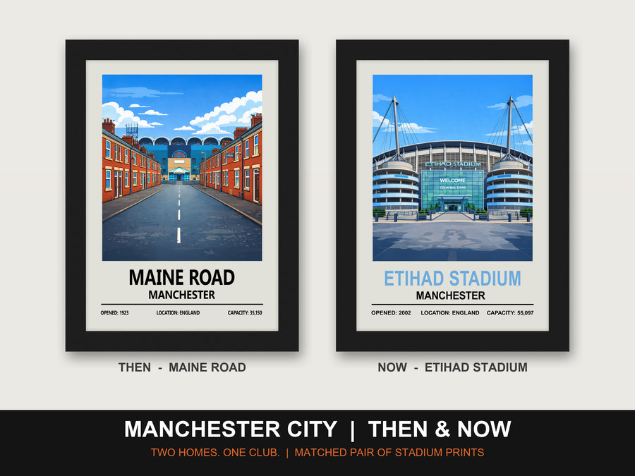 Then and Now stadium set: old ground and new ground prints