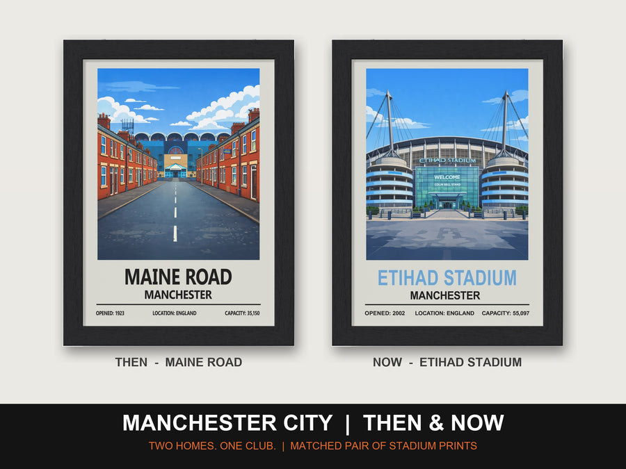 Then and Now stadium set: old ground and new ground prints