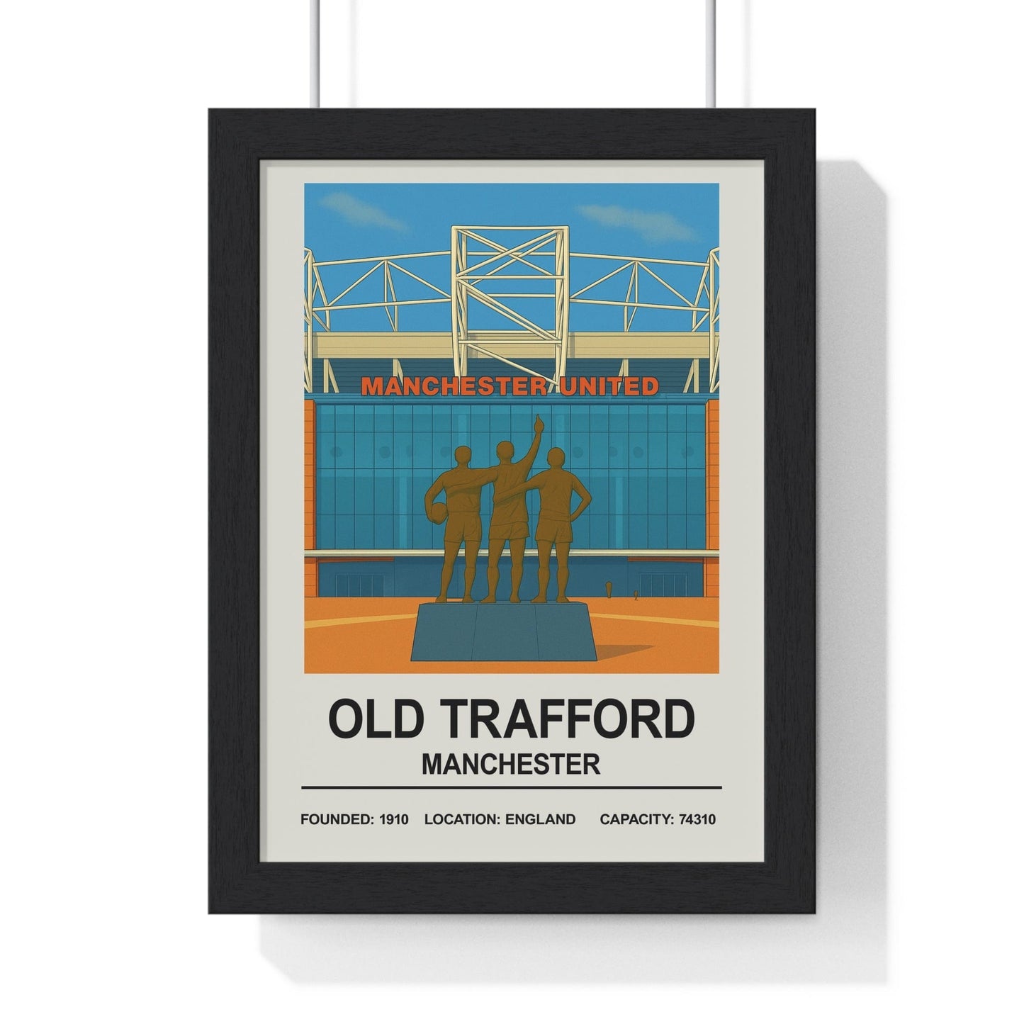 Framed Manchester Old Trafford Legends Stadium poster