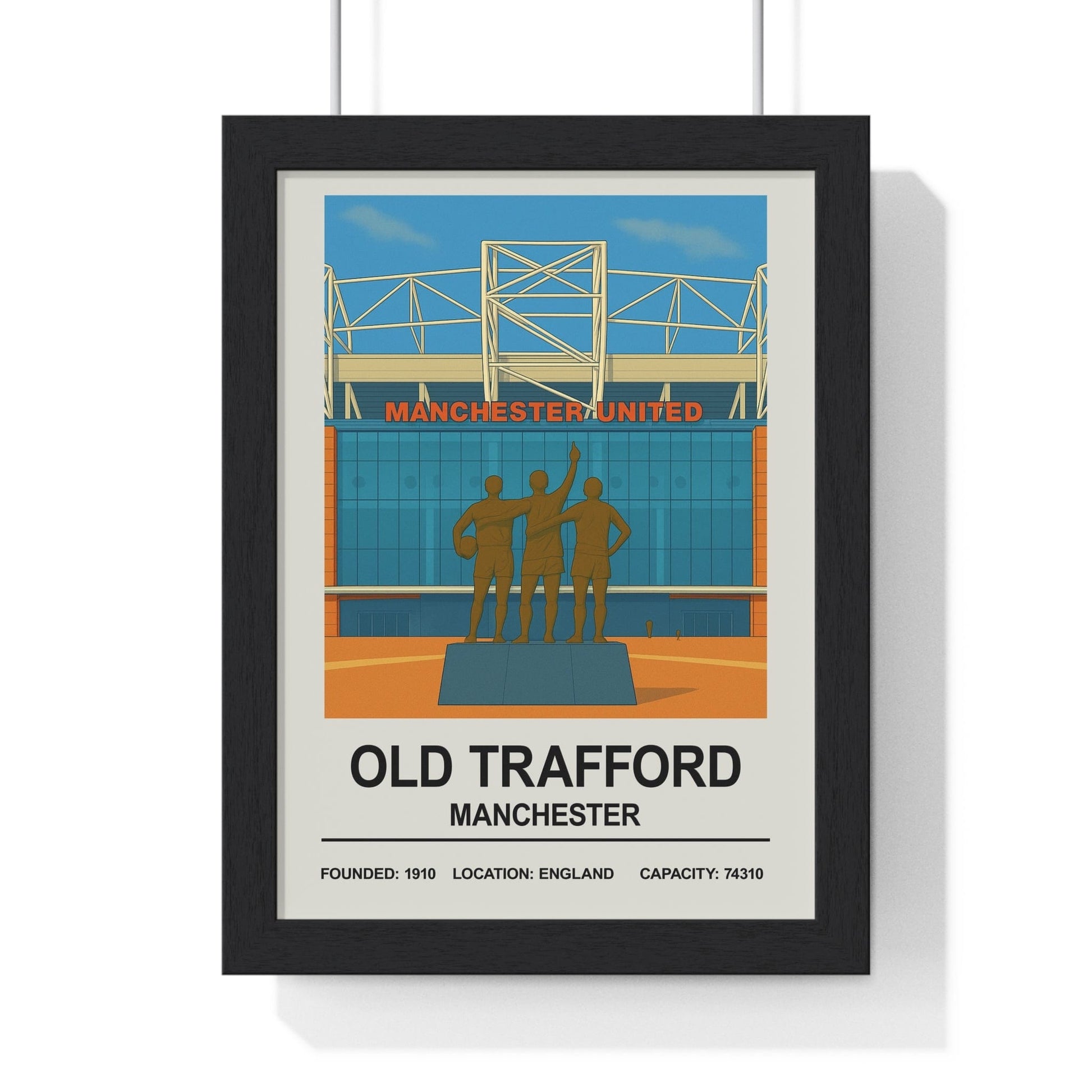 Framed Manchester Old Trafford Legends Stadium poster