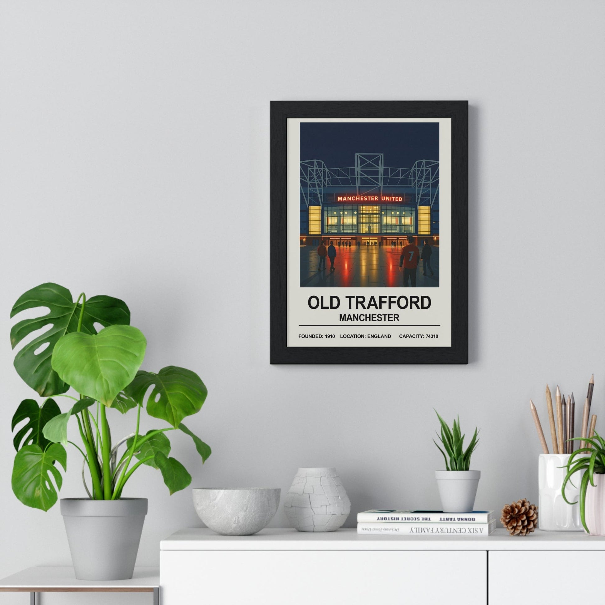 Manchester Old Trafford Print - Poster Kingz - A5 (unframed) 5.8 × 8.3 in - 