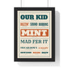 Manchester Slang Print in a black frame