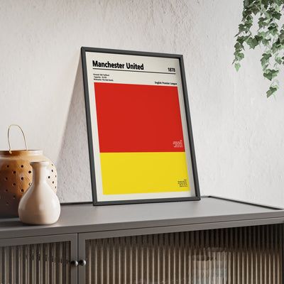 Framed Manchester United colour swatch print