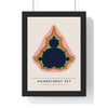 Mandelbrot Set print framed in a black frame, ready to hang