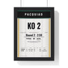 Pacquiao v Hatton 2009 Boxing Poster framed in a black frame, ready to hang