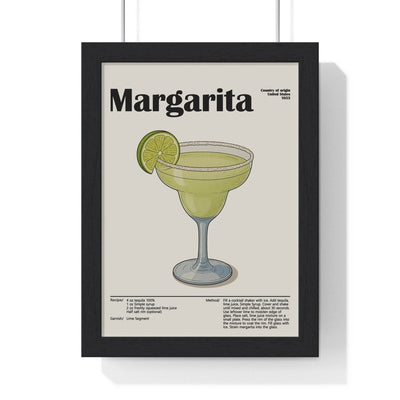 Framed Margarita Cocktail - Classic Tequila Drink - print