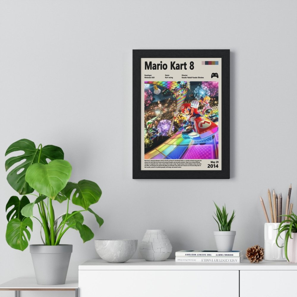 Mario Kart 8 - Video Game Info minimalist Poster - Poster Kingz