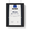 Martin Kaymer Medinah 2012 Golf Poster - Caddie Bib Europe v USA Winning Putt Print framed in a black frame, ready to hang