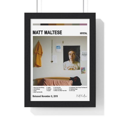 Matt Maltese - Krystal Album Cover Poster - Poster Kingz - A5 (unframed) - White - 