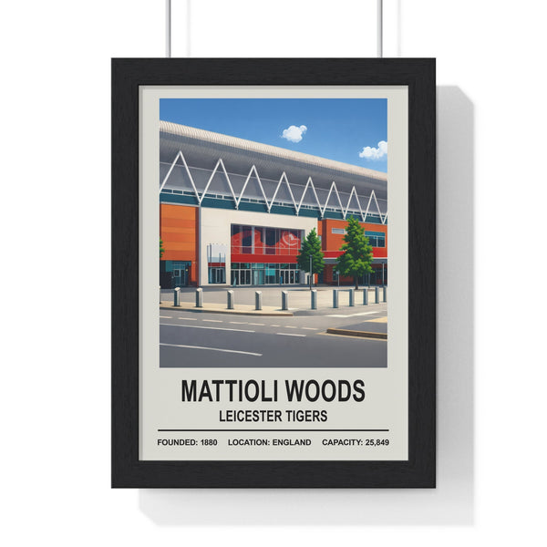 Framed Mattioli Woods Leicester Tigers stadium print rugby wall art