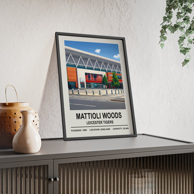 Framed Mattioli Woods Leicester Tigers poster
