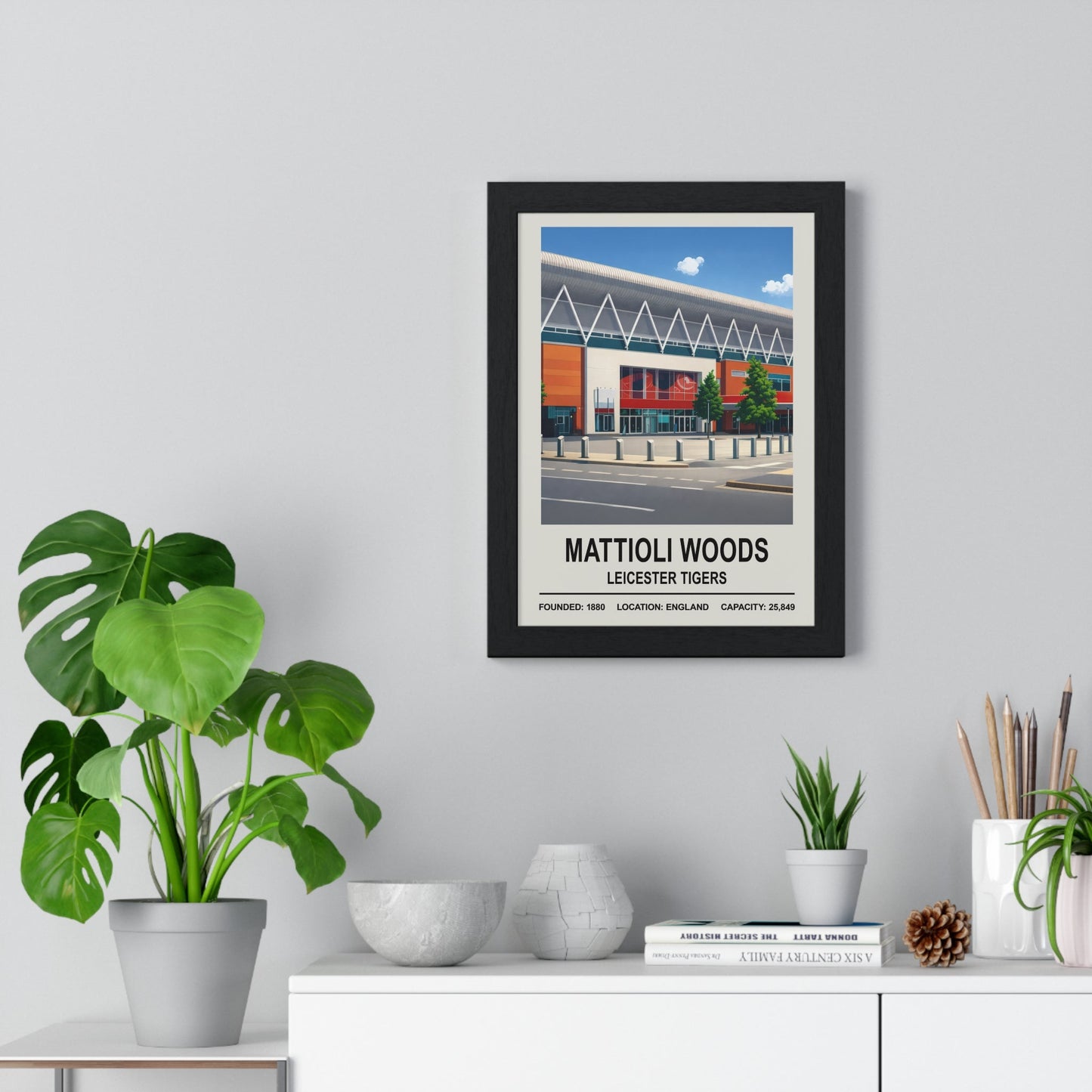 Framed Mattioli Woods Leicester Tigers poster