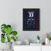 Max Verstappen 2021 Abu Dhabi Grand Prix Win and World Title Poster - 33 Race Suit Print framed on a living room wall